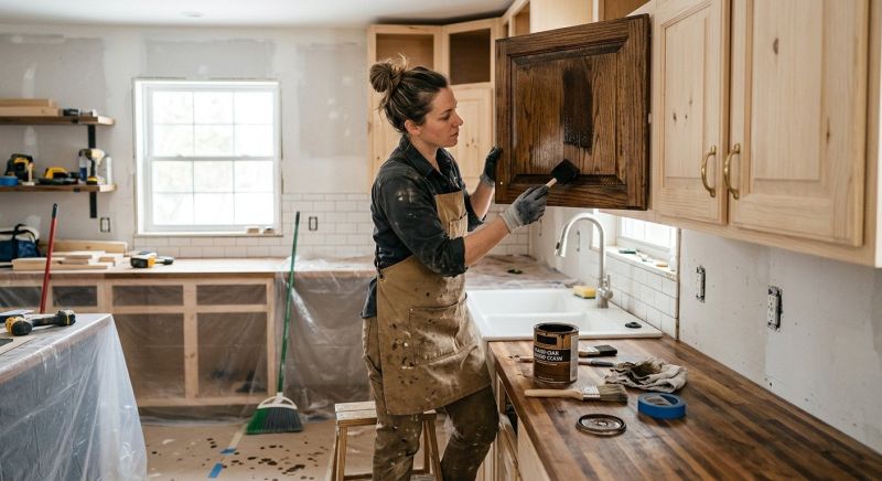 Cabinet Staining Service in Bloomington, IN