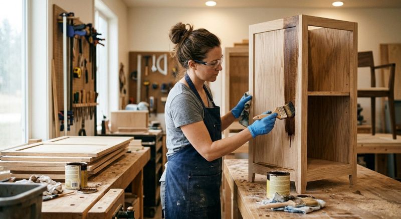 Kitchen Cabinet Staining in Bloomington, IN