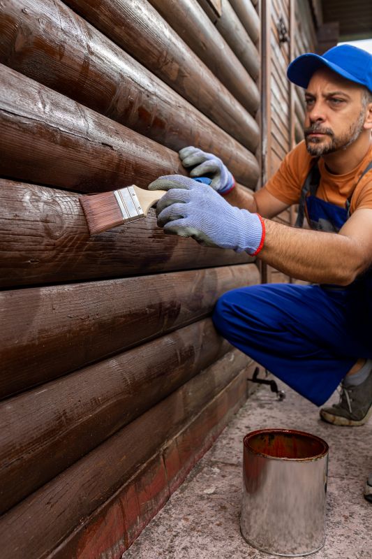 Products For Exterior Wood Stainings in use